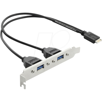 DELOCK 67346 - Delock Slotblech USB Typ-E Key A Stecker zu 2 x USB Typ-A Buchse DELOCK 67346 - Delock Slotblech USB Typ-E Key A Stecker zu 2 x USB Typ-A Buchse