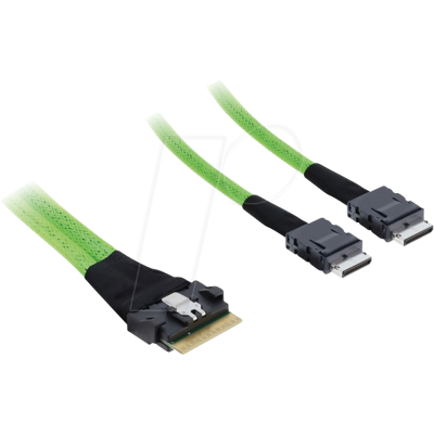 DELOCK 82195 - Slim SAS SFF-8654 8i zu 2 x OCuLink SFF-8611 4i, PCIe 4.0, 0,5 m DELOCK 82195 - Slim SAS SFF-8654 8i zu 2 x OCuLink SFF-8611 4i, PCIe 4.0, 0,5 m