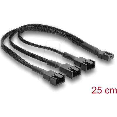 DELOCK 91366 - Splitter 4 Pin PWM Buchse > Stecker + 2 x 4 Pin Stecker, 25 cm DELOCK 91366 - Splitter 4 Pin PWM Buchse > Stecker + 2 x 4 Pin Stecker, 25 cm