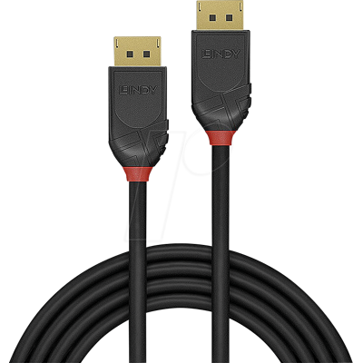 Lindy 36517 DisplayPort Kabel 2 m Schwarz - DisplayPort Kabel Lindy 36517 DisplayPort Kabel 2 m Schwarz - DisplayPort Kabel