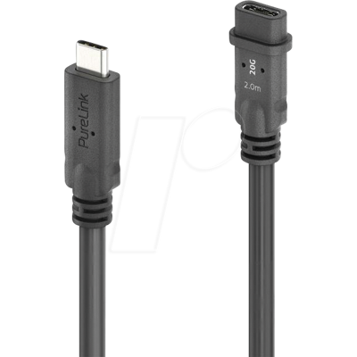 PURELINK PURE PI6630-020 - USB 4.0 Verlängerungskabel, 20 Gbit/s, 240 W, 8K 30Hz, 2,0 m PURELINK PURE PI6630-020 - USB 4.0 Verlängerungskabel, 20 Gbit/s, 240 W, 8K 30Hz, 2,0 m