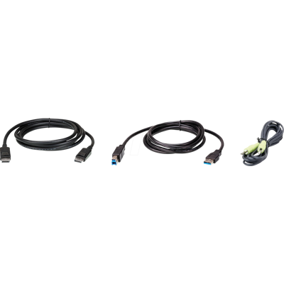 ATEN 2L7D02UDPX3 - KVM Kabel Set, DisplayPort, USB, Audio ATEN 2L7D02UDPX3 - KVM Kabel Set, DisplayPort, USB, Audio