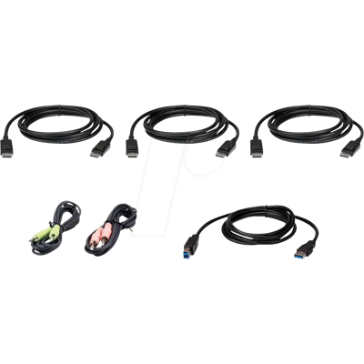 ATEN 2L7D02UDPX6 - KVM Kabel Set, USB, DisplayPort, schwarz, 1,8 m ATEN 2L7D02UDPX6 - KVM Kabel Set, USB, DisplayPort, schwarz, 1,8 m