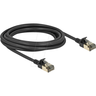 DELOCK 80341 - Patchkabel Cat.8.1 F/FTP Slim Pro 3 m schwarz DELOCK 80341 - Patchkabel Cat.8.1 F/FTP Slim Pro 3 m schwarz