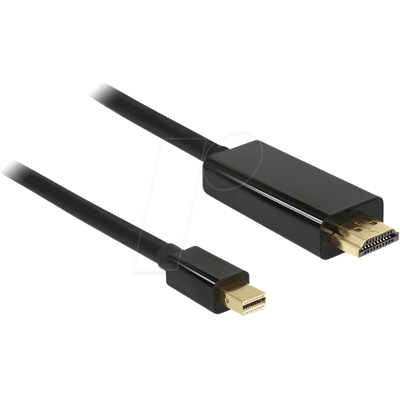 DELOCK 83699 - mini DisplayPort Stecker auf HDMI A Stecker, 2 m, schwarz DELOCK 83699 - mini DisplayPort Stecker auf HDMI A Stecker, 2 m, schwarz