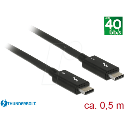 DELOCK 84844 - Kabel Thunderbolt 3 USB-C Stecker > USB-C Stecker 0,5 m DELOCK 84844 - Kabel Thunderbolt 3 USB-C Stecker > USB-C Stecker 0,5 m