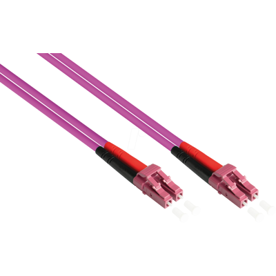 GOOD CONNECTIONS GC LW-8005LC4 - Patchkabel LWL Duplex OM4 50/125µ LC/LC, 0,5 m, violett GOOD CONNECTIONS GC LW-8005LC4 - Patchkabel LWL Duplex OM4 50/125µ LC/LC, 0,5 m, violett