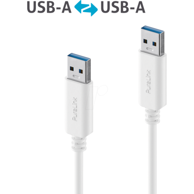 PURELINK PURE IS2410-010 - USB 10 Gb/s Kabel, iSerie, A Stecker auf A Stecker, weiß, 1,0 m PURELINK PURE IS2410-010 - USB 10 Gb/s Kabel, iSerie, A Stecker auf A Stecker, weiß, 1,0 m