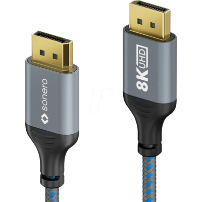 SONERO SON SPC-DP110-10 - DisplayPort Kabel, 8K 60 Hz, 1,0 m SONERO SON SPC-DP110-10 - DisplayPort Kabel, 8K 60 Hz, 1,0 m