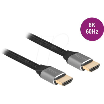 DELOCK 83997 - Ultra High Speed HDMI Kabel 48 Gbps 8K 60 Hz grau 3 m zertifizie DELOCK 83997 - Ultra High Speed HDMI Kabel 48 Gbps 8K 60 Hz grau 3 m zertifizie