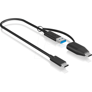 Icybox ICY IB-CB033 - USB 3.1 Type-C® zu USB-A & Type-C® Kabel, 0,35 m