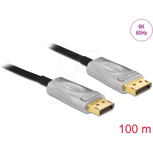 DELOCK 84143 - DisplayPort 1.4, 8K Glasfaser Extender Kabel - 100m