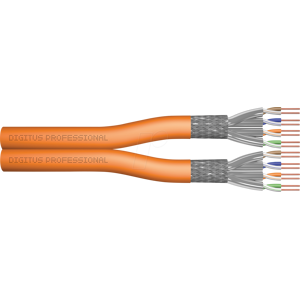 DIGITUS 1743VHD1 - Verlegekabel Cat.7 Duplex, S/FTP, 1200 MHz, orange, 100 m