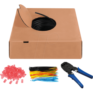 GOOBAY 55440 - CAT.6 Outdoor Netzwerkkabel-Set, U/UTP, 100 m, schwarz