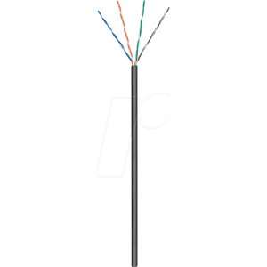 GOOBAY 57196 - CAT.5e Outdoor Netzwerkkabel, U/UTP, 100 m, schwarz