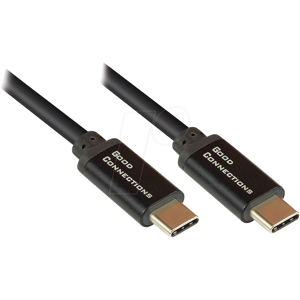 GOOD CONNECTIONS GC 2213-SF010S - Daten-/ Ladekabel USB C-Stecker, 100 W, schwarz 1 m