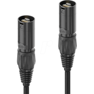 PURELINK PURE IQC6ANR1000 - Patchkabel Cat.6a, S/FTP, Neutrik RJ45 Stecker, schwarz, 100 m