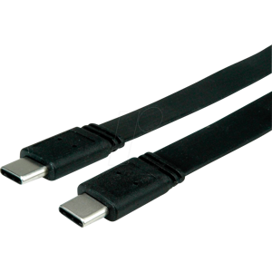 VALUE 11999085 - USB 4.0 Kabel, 40 Gbit/s, 100 W, flach, 0,5 m