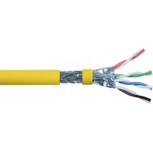 ROLINE 21150005 - Cat.8 Netzwerkkabel, S/FTP (PiMF), gelb, 100 m