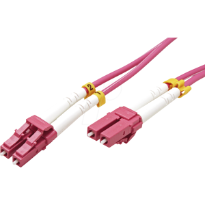 VALUE 21998752 - LWL Patchkabel, LC Duplex, OM4, 50/125 µm, violett, 2 m