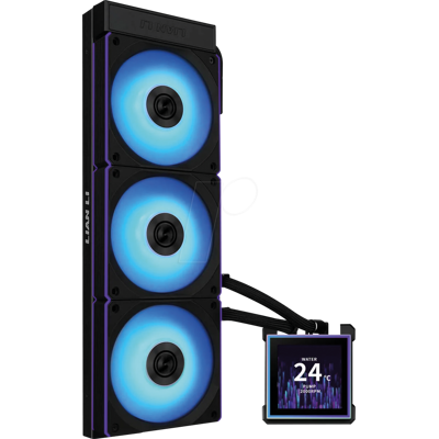 LIAN LI LIAN HS2LCDS36CB - HydroShift II AiO-Wasserkühlung, RGB, LCD-Display, 360 mm, schwa LIAN LI LIAN HS2LCDS36CB - HydroShift II AiO-Wasserkühlung, RGB, LCD-Display, 360 mm, schwa
