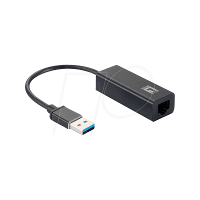 LEVELONE USB0401 - Adapter USB 3.0 Typ-A>1x LAN RJ45 kompakt schwarz LEVELONE USB0401 - Adapter USB 3.0 Typ-A>1x LAN RJ45 kompakt schwarz