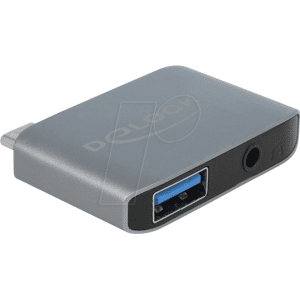 DELOCK 63965 - Audio Adapter USB Type-C - Klinkenbuchse 3,5mm, USB-A
