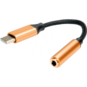 ROLINE GOLD ROLINE 12033223 - Adapter, USB-C™ Stecker -> Klinkenbuchse