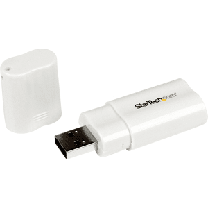 StarTech.com ST ICUSBAUDIO - Soundkarte, extern, USB 2.0 Typ A, weiß