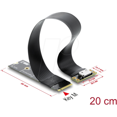 DELOCK 64377 - Konverter M.2 Key M > 1 x OCuLink SFF-8612 DELOCK 64377 - Konverter M.2 Key M > 1 x OCuLink SFF-8612
