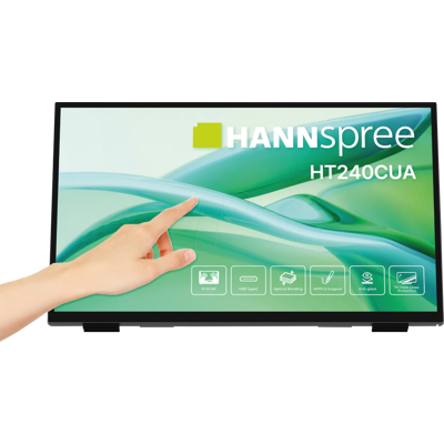 Hannspree HANNS HT240CUA - 60,5cm Touchmonitor, 1080p, USB-C, Hartglas Hannspree HANNS HT240CUA - 60,5cm Touchmonitor, 1080p, USB-C, Hartglas