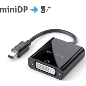 PURELINK PURE IS151 - DisplayPort Adapter, Mini DP Stecker auf DVI Buchse