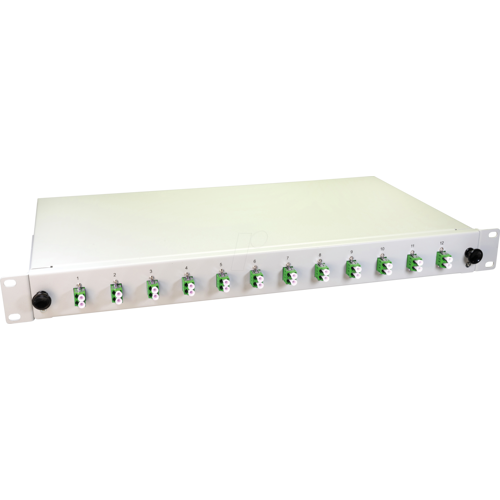 LIGHTWIN LW 24E09OS2DLCA - 19'' LWL Spleißbox, 12x LC/APC Duplex OS2, 1HE