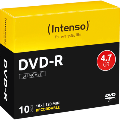 DVD-R4,7 INT10 - Intenso DVD-R 4,7GB, 10-er SlimCase DVD-R4,7 INT10 - Intenso DVD-R 4,7GB, 10-er SlimCase