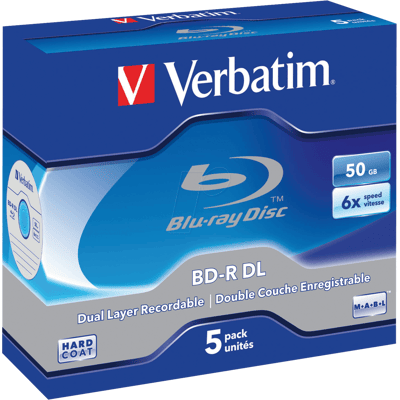 Verbatim BD-R50 VER 5 - BD-R DL, 50GB, 5er Pack Verbatim BD-R50 VER 5 - BD-R DL, 50GB, 5er Pack