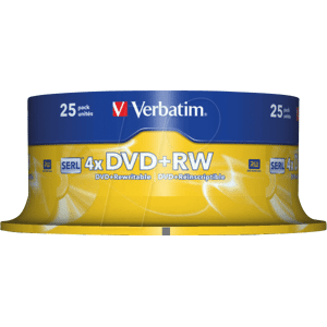 VERBATIM 43489 - Verbatim DVD+RW 4,7GB, 25er-Spindel