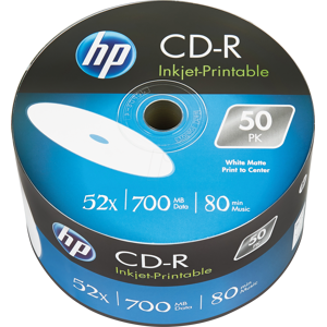 Hewlett Packard HP CRE00070WIP - CD-R 700MB/80min 52x, 50-er Bulk, bedruckbar