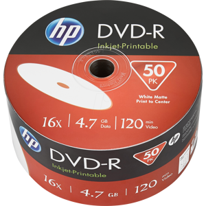 Hewlett Packard HP DME00070WIP - DVD-R 4.7GB/120Min, 50-er Bulk, bedruckbar