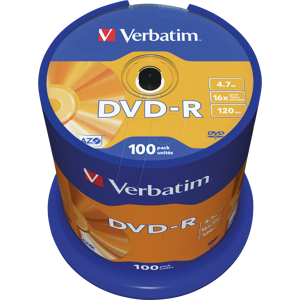 VERBATIM 43549 - Verbatim DVD-R 4,7GB, matt, 100er Pack Spindel