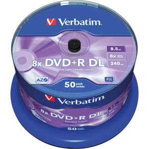 VERBATIM 43758 - DVD+R 8,5 GB Double Layer, 50er Pack Spindel