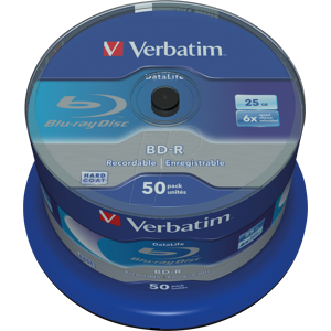 VERBATIM 43838 - BD-R SL Datalife, 25GB, 6x, 50er Spindel