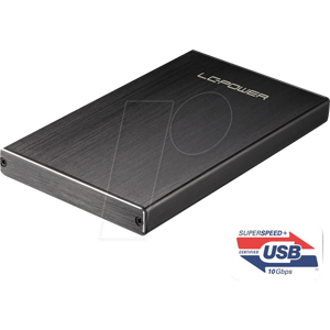 LC POWER LC-25U3-BECRUX-C - Externes 2.5'' SATA HDD Gehäuse, USB 3.1