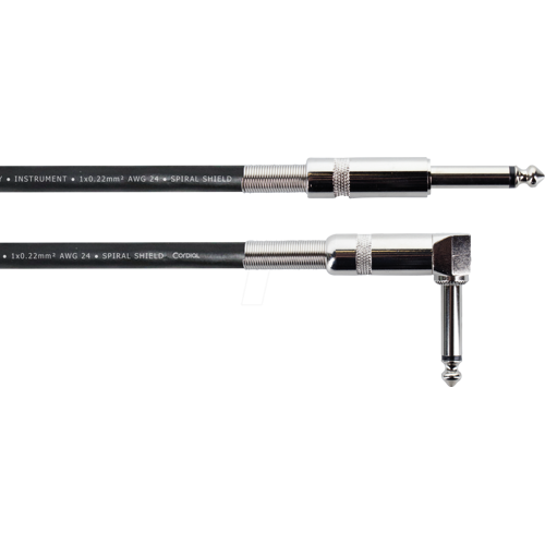 CORDIAL EI 6 PR - Audio Kabel, 6,3 mm Mono Klinke > 6,3 Mono Klinke gewinkelt, 1,5