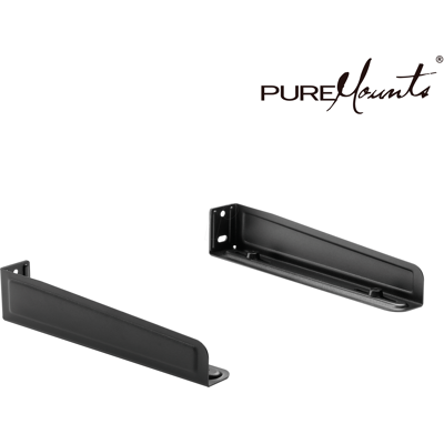 PUREMOUNTS PM-MWH-04 - Halterung für Mikrowelle, bis 35 kg, schwarz PUREMOUNTS PM-MWH-04 - Halterung für Mikrowelle, bis 35 kg, schwarz
