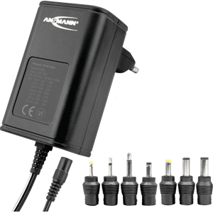 Ansmann ANS APS 600 - Universal-Schaltnetzteil, 7,2 W, 3 - 12 V, 600 mA