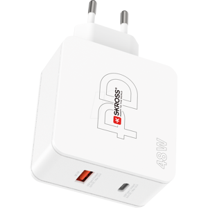 SKROSS 48WPDEUCN - USB-Ladegerät, 48 W, 5 - 20 V, 1x USB-C, 1x USB-A (QC), EU SKROSS 48WPDEUCN - USB-Ladegerät, 48 W, 5 - 20 V, 1x USB-C, 1x USB-A (QC), EU