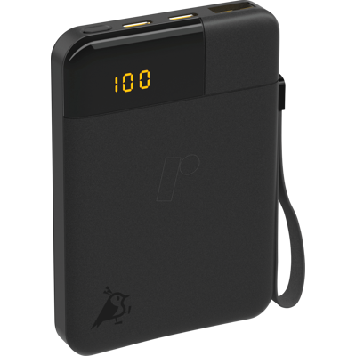 AQIILA PB B5 SW - Powerbank, 5000 mAh, 12 W, 1x USB-A, 2x USB-C, schwarz AQIILA PB B5 SW - Powerbank, 5000 mAh, 12 W, 1x USB-A, 2x USB-C, schwarz