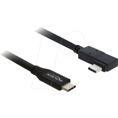 DELOCK 81711 - Sync- & Ladekabel, USB-C > USB-C, 40 Gbps, 240 W, gewinkelt, 2 m DELOCK 81711 - Sync- & Ladekabel, USB-C > USB-C, 40 Gbps, 240 W, gewinkelt, 2 m