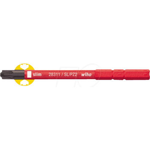 WIHA 34590 - Bit Kreuzschlitz (PZ), 2 x 75 mm, SoftFinish® electric slimBit