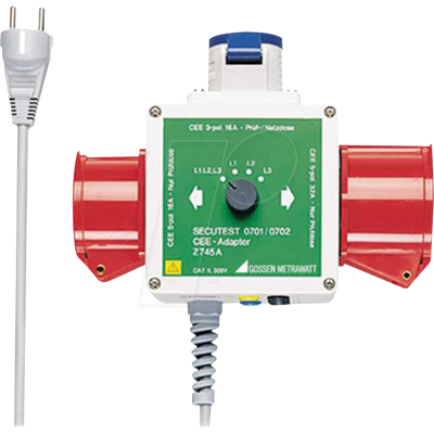 Gossen Metrawatt Adapter - Modell Z745A - Drehstrom CEE-Stecker Gossen Metrawatt Adapter - Modell Z745A - Drehstrom CEE-Stecker